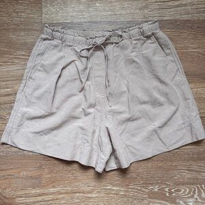 H&M High Waisted Linen Blend Shorts